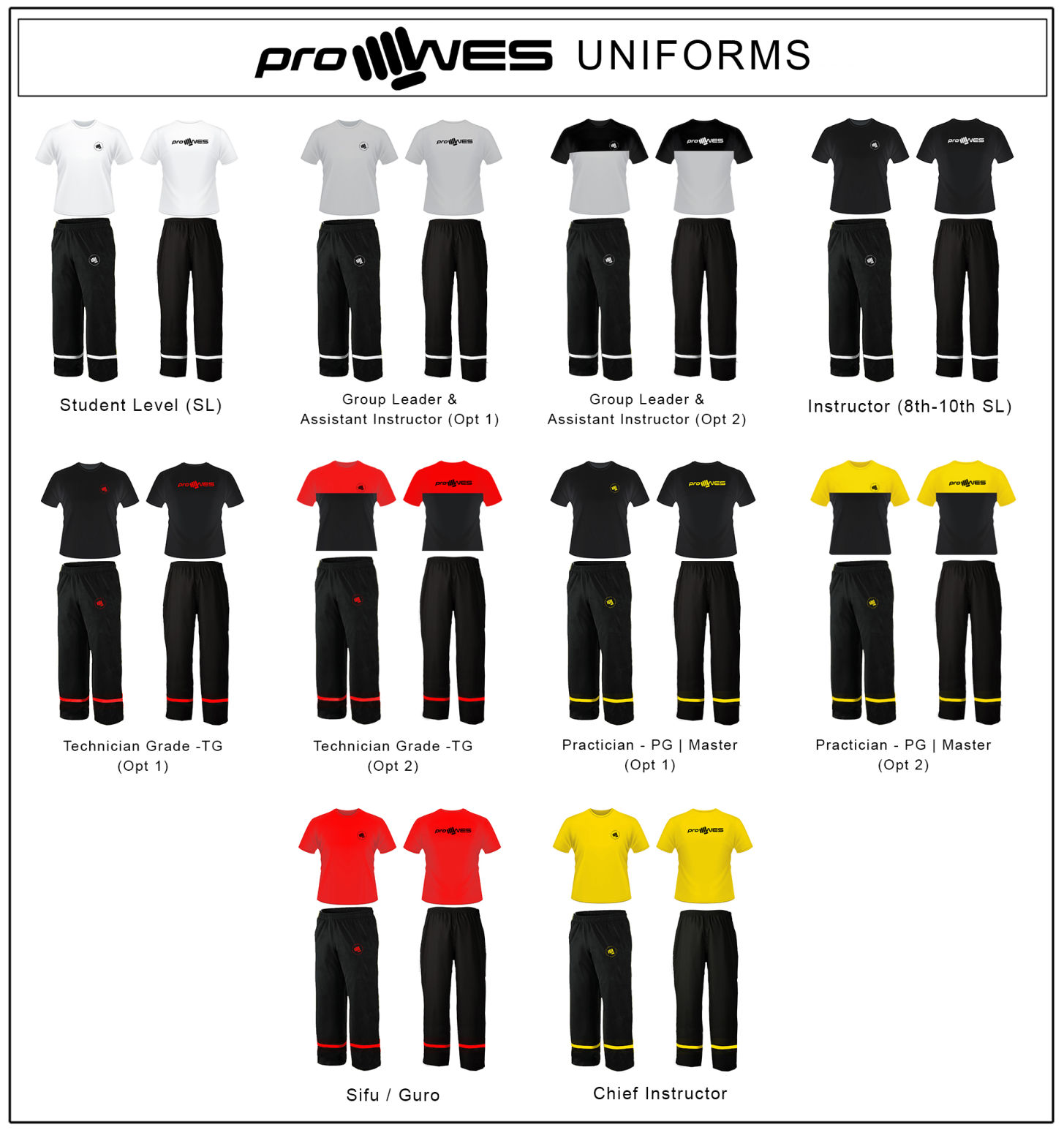 Official Uniforms of proWES